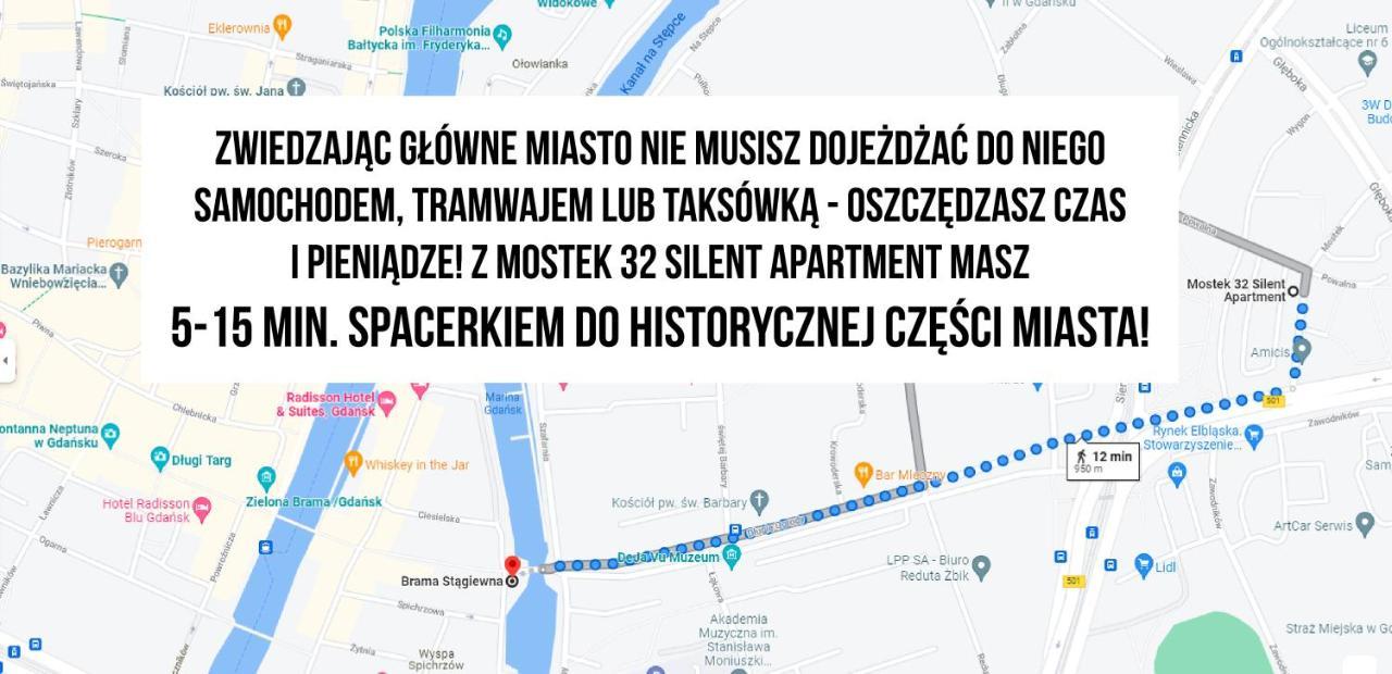Mostek 32 Silent Apartment Gdańsk Kültér fotó